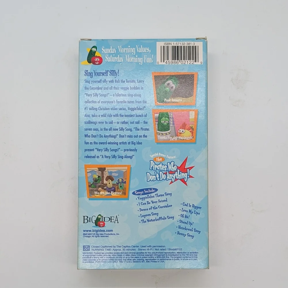 Veggie Tales Very Silly Songs Kids Vintage VCR